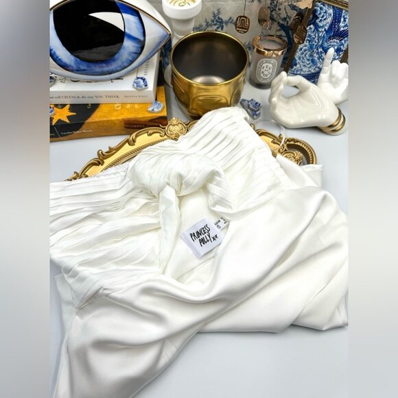 🆕 PRINCESS POLLY 🧿 NWOT Shellie Mini Dress, White - Size US 8 - Picture 12 of 16